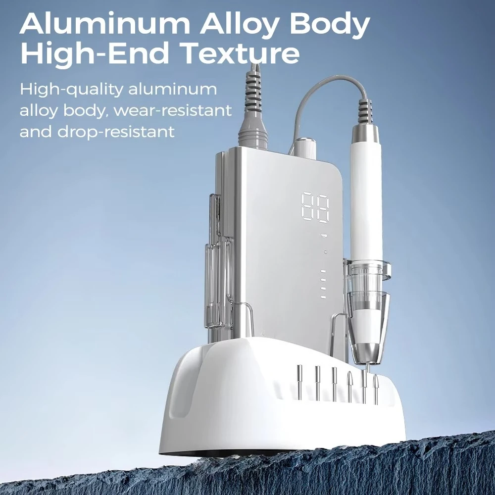 Portable Quiet Nail Drill for Beginners Rechargeable Electric Nail File Machine