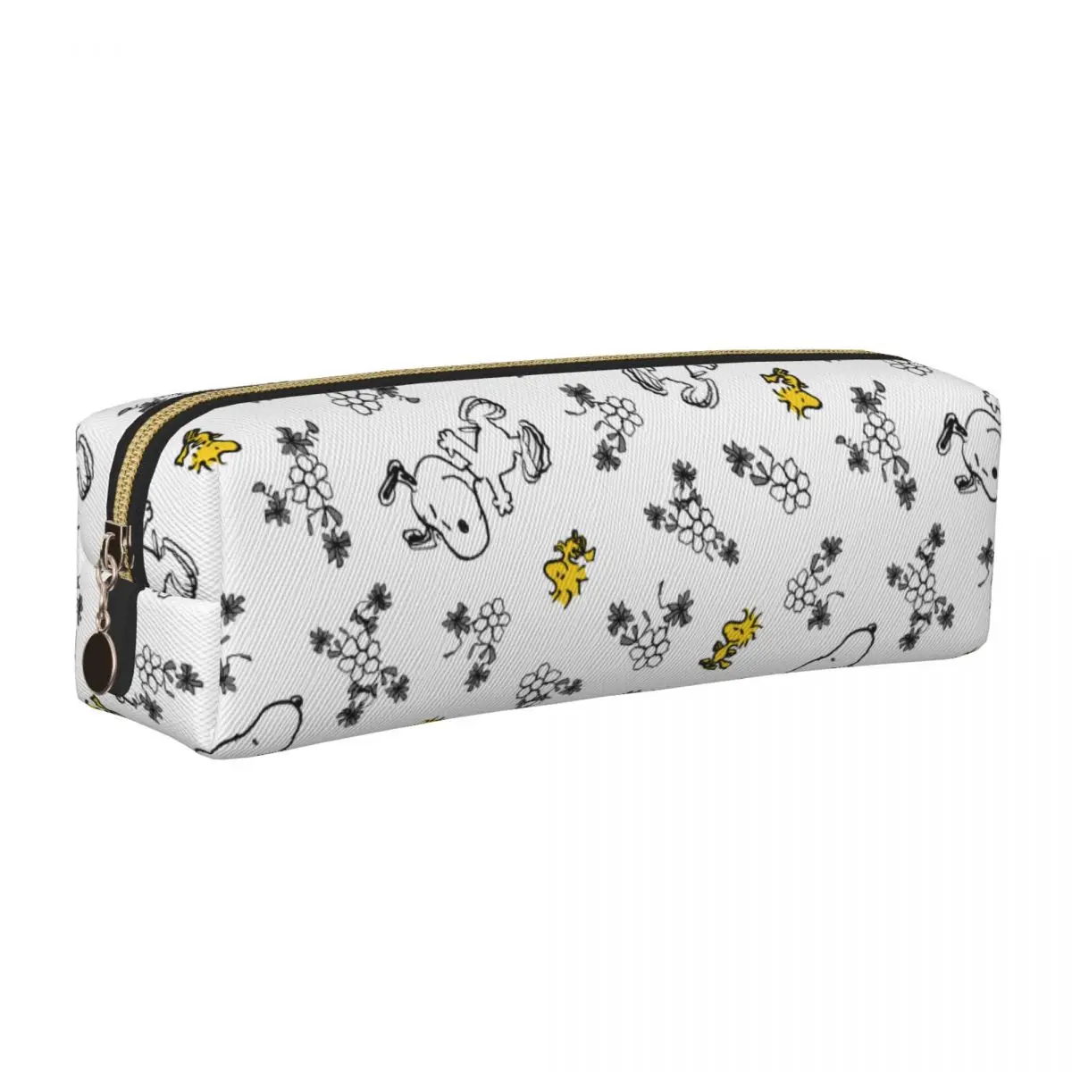 

Snoopy Woodstock Flower Pattern Pencil Cases Fun Pen Bag Girl Boy Large Storage Office Gifts Pencil Box