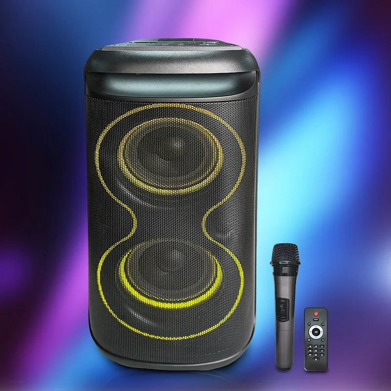 

2025 hot sale Professional square dance outdoor colorful lighting home k song subwoofer bluetooth audio speaker portable integra