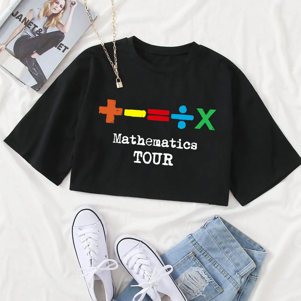 Ed Sheeran Mathematics Tour Crop T-Shirt women