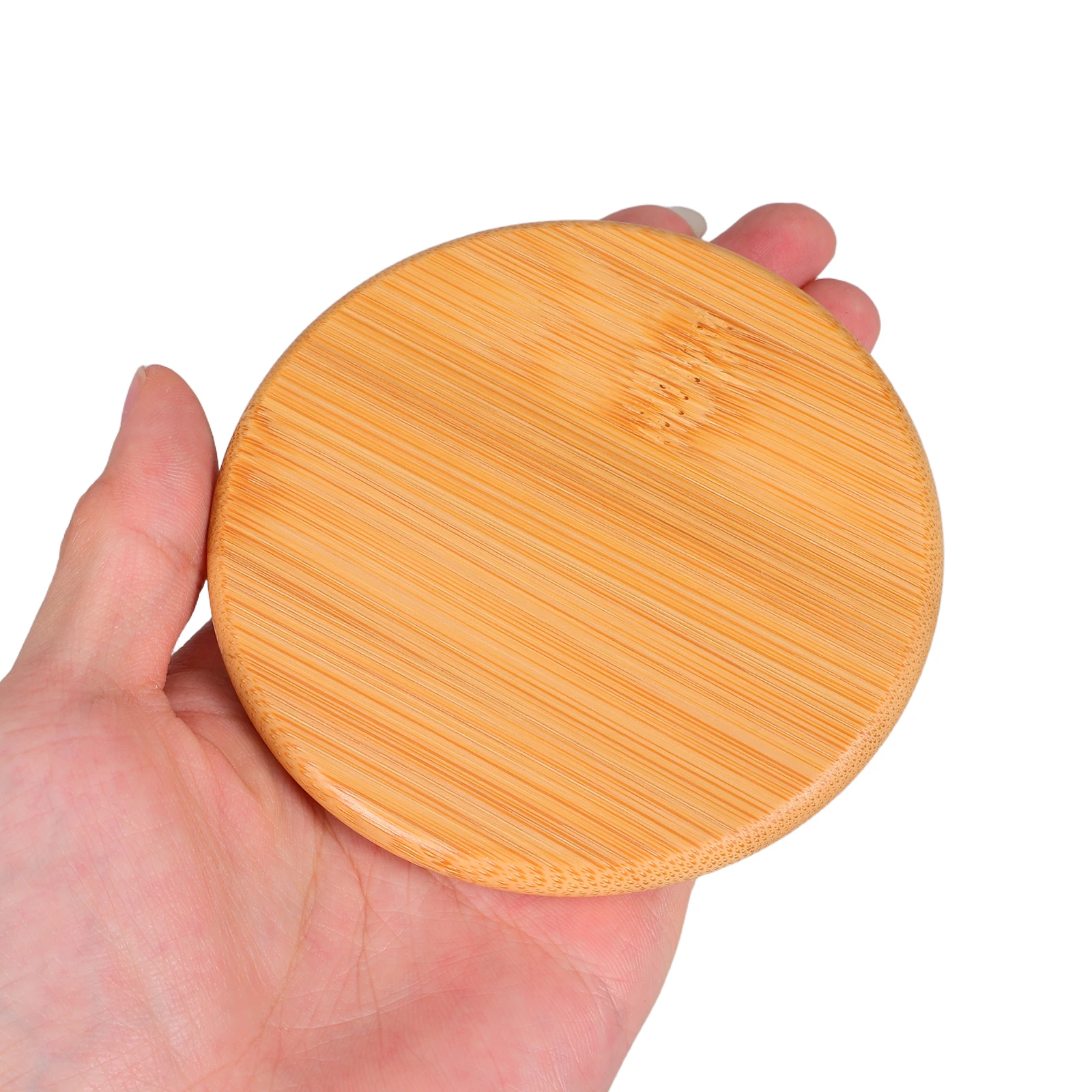 

4 Pcs Cup Lid Reusable Bamboo Lids Water Protective Cover Replacement for Coffee Mug Multifunctional Seal Covers Round