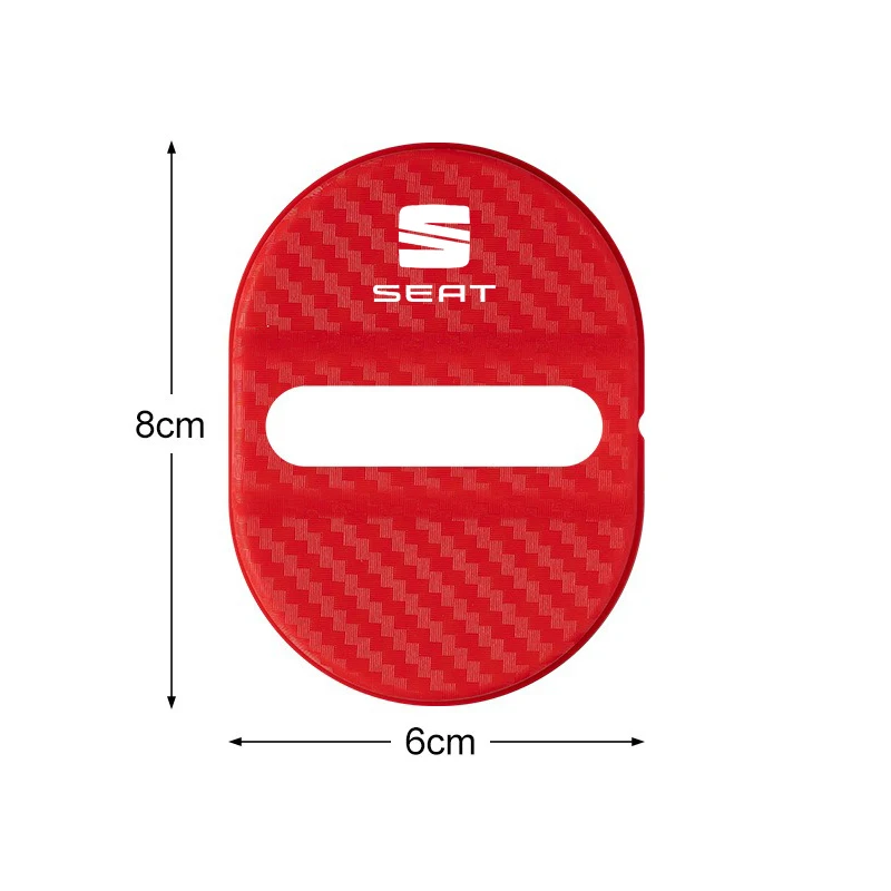 4PCS Car Door Lock Protective Cover Self-adhesive Car Decorative Accessories Car Door Lock Anti Rust Sleeve For Seat Leon Ateca