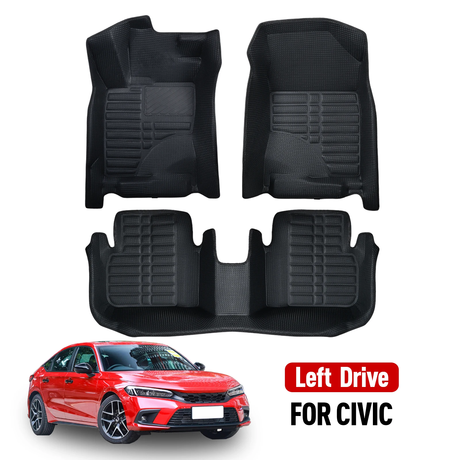 

Car floor mat for Honda Civic 2016-2021 Non-Slip Durable Four Seasons Car Carpet Easy Clean and Wear-Resistant Floor Mat