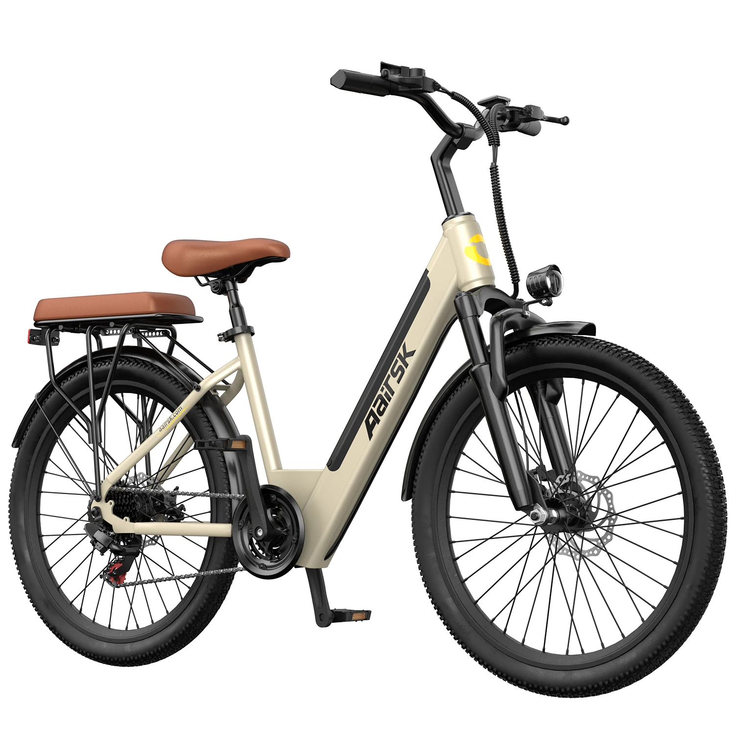 AliExpress NONE Aairsk S600 Adult Urban Commuter Electric Bicycle, NFC Card Unlock (No Key Required), Shimano 7-Speed, 26 Inch Tires, 250W Motor, 36V 13Ah E-Bike