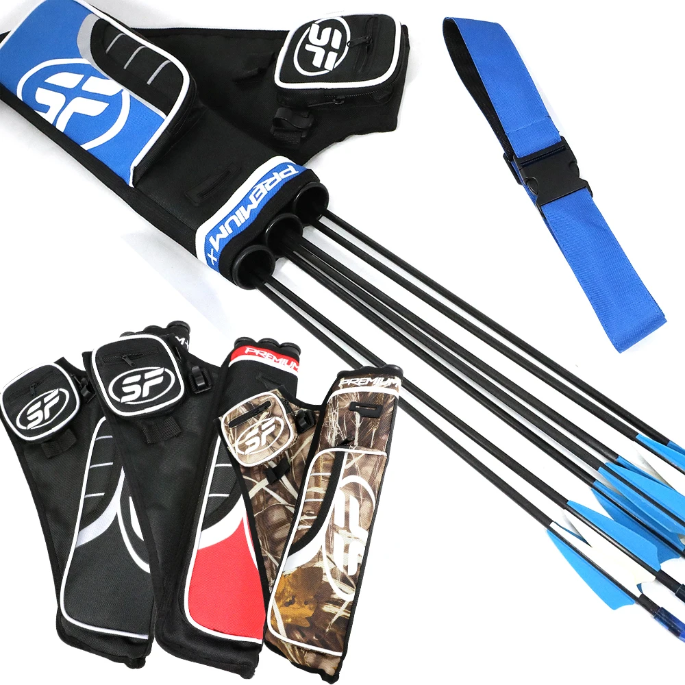 

Nylon Fiber Arrow Bag Three-tube Nylon Fiber Durable Arrow Quiver Can Hold 20-30 Arrows for Outdoor Hunting Shooting Accessory