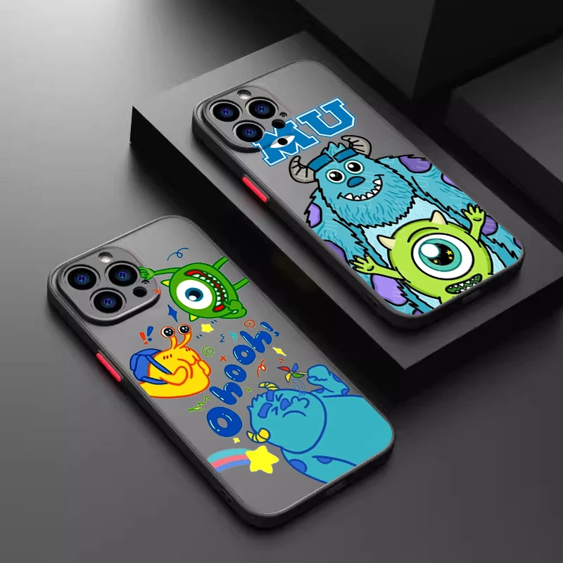 

Monsters, Inc. Art Cute Frosted Translucent For Apple iPhone 15 14 13 12 11 XS XR X 8 7 SE Pro Max Plus Mini Cover Phone Case