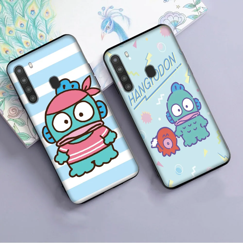 Hangyodon Cover for Samsung Galaxy Note 8 9 10 Ultra S21 Plus S20 FE 20 Lite Black Phone Case