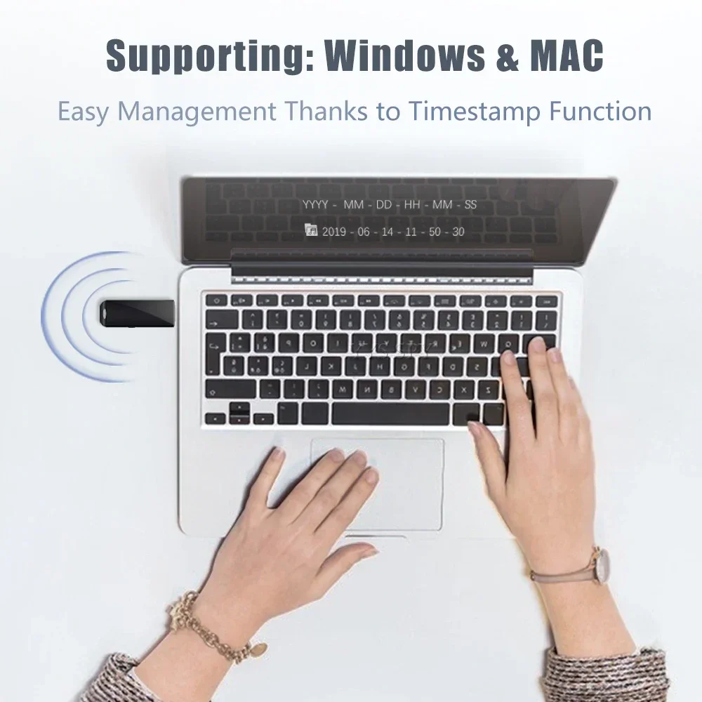 مسجل صوت رقمي صغير محرك فلاش USB 20 ساعة سجلات صوتية صغيرة صغيرة مشغل MP3 محمول مايكرو Grabadora De Voz