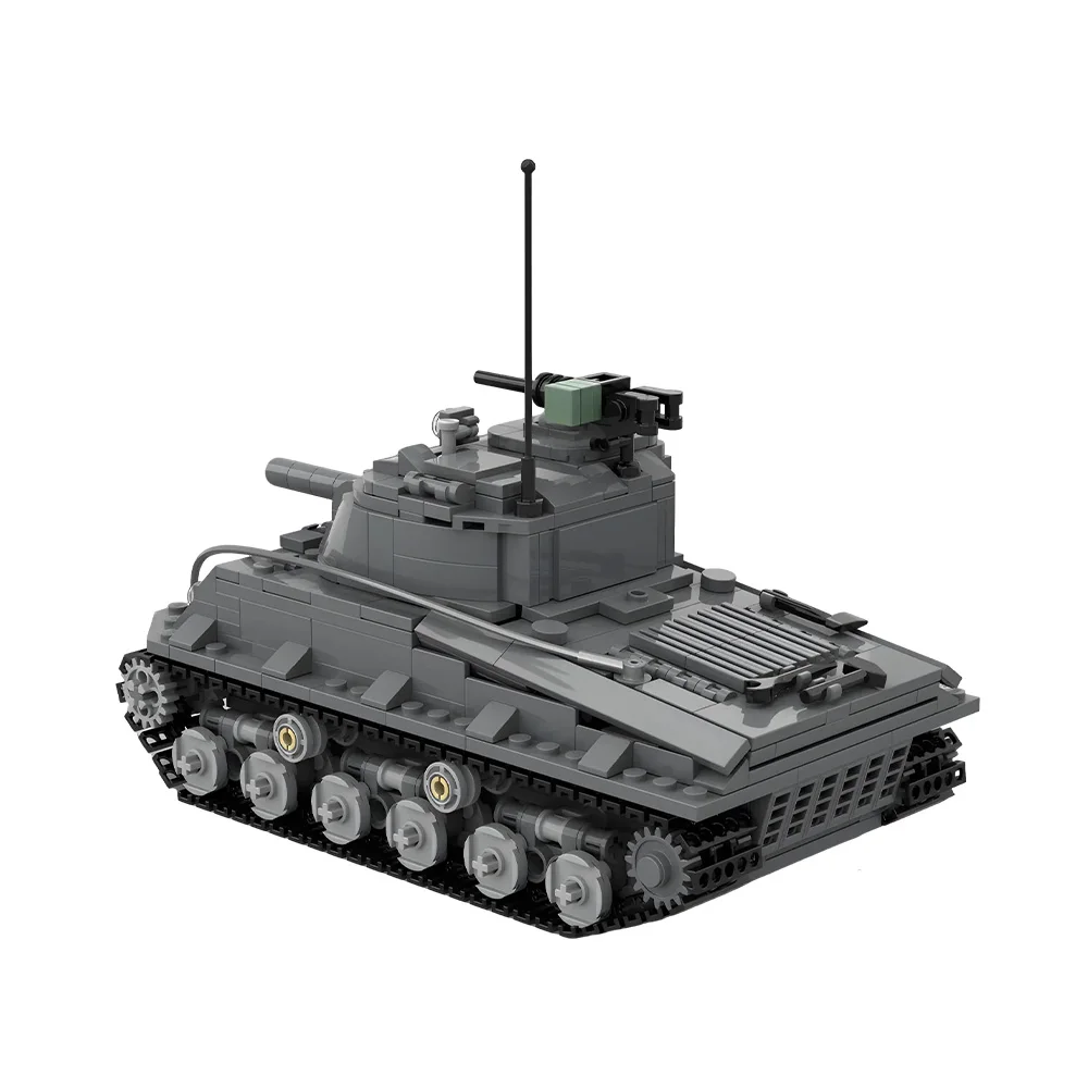 

Gobricks MOC Sherman M4A3 Tank Bricks WWII Military Sherman M4A3 Tank Building Blocks Model Assembly Toys Kids Birthday Gifts
