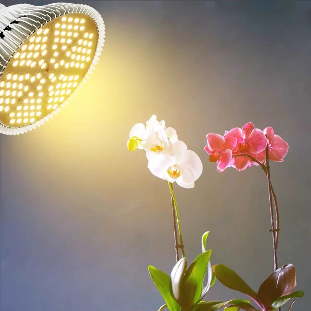 Lámpara LED de 85-265V para crecimiento de plantas, luz adicional para invernadero y bombilla suculenta de espectro completo E27, imitación de sol