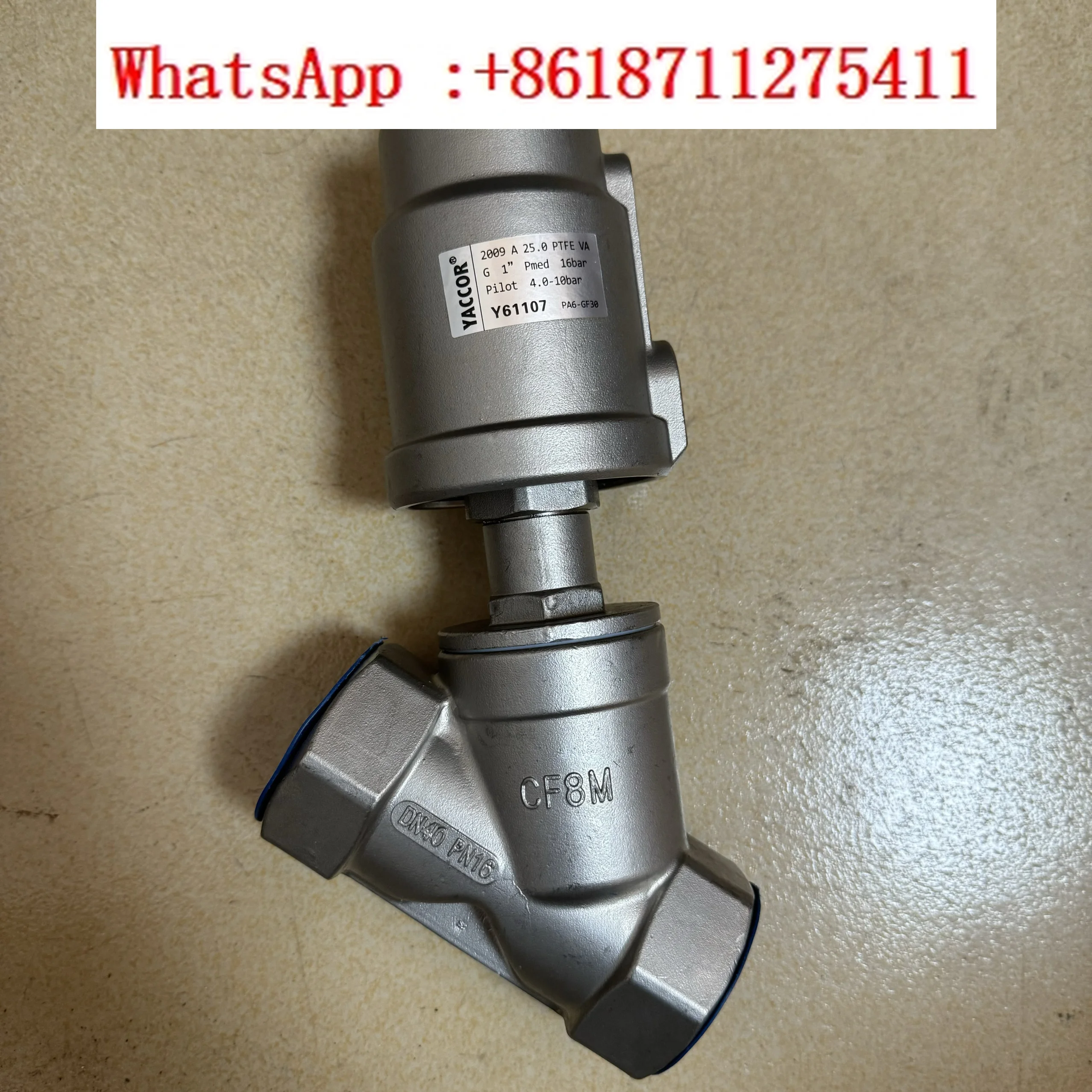 Угловой седловидный клапан с резьбой PN16 CF8M, угловой седловидный клапан с головкой из нержавеющей стали DN15/20/25/32/40/50, угловой седловидный клапан