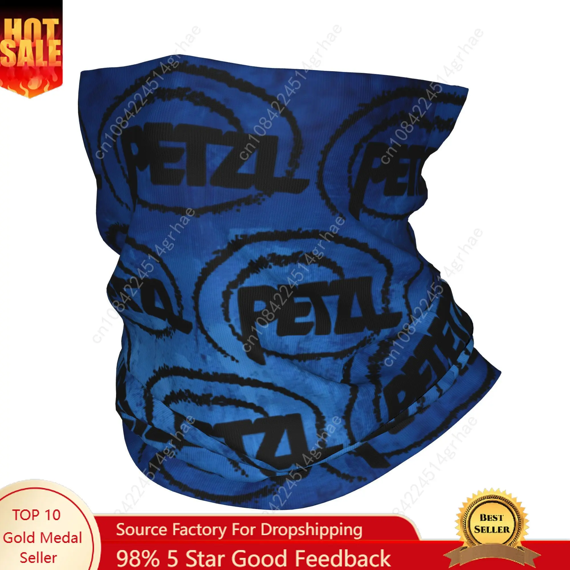 

Custom P-Petzles Blue Winter Headband Neck Warmer Women Men Hiking Camping Tube Scarf Face Bandana Gaiter