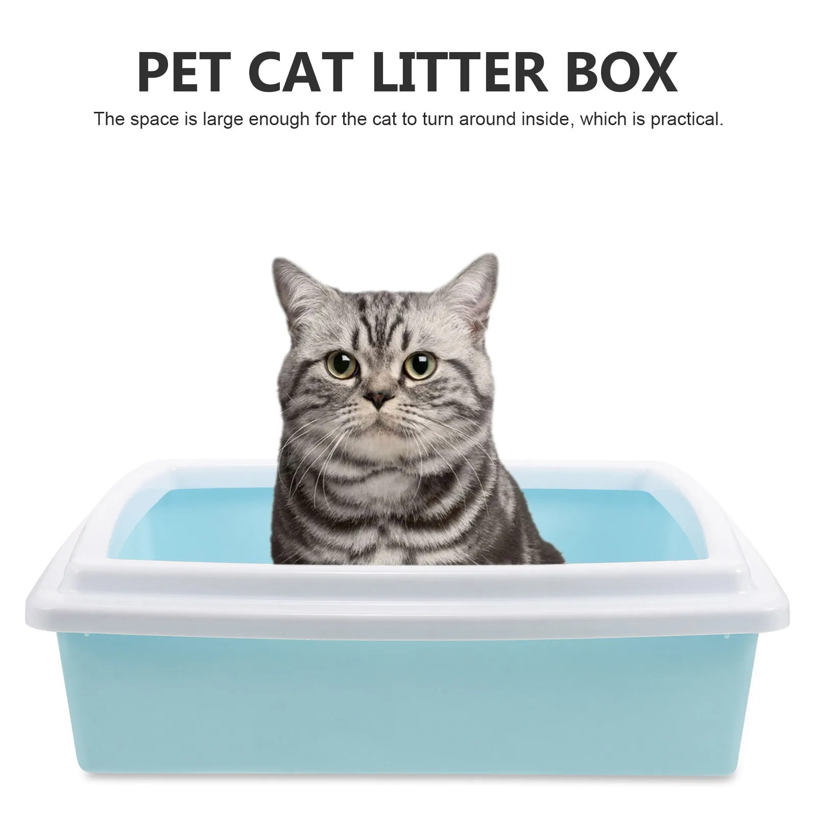 

Cat Litter Box Large Capacity PP Material Disposable Plastic Litter Tray Cat Toilet Kitten Bedpan Pet Supplies