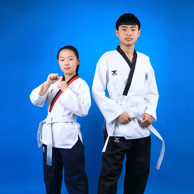 WTF Approved Professional Taekwondo Poomsae Dobok Martial Arts Taekwondo Suit for Children Adults Kids