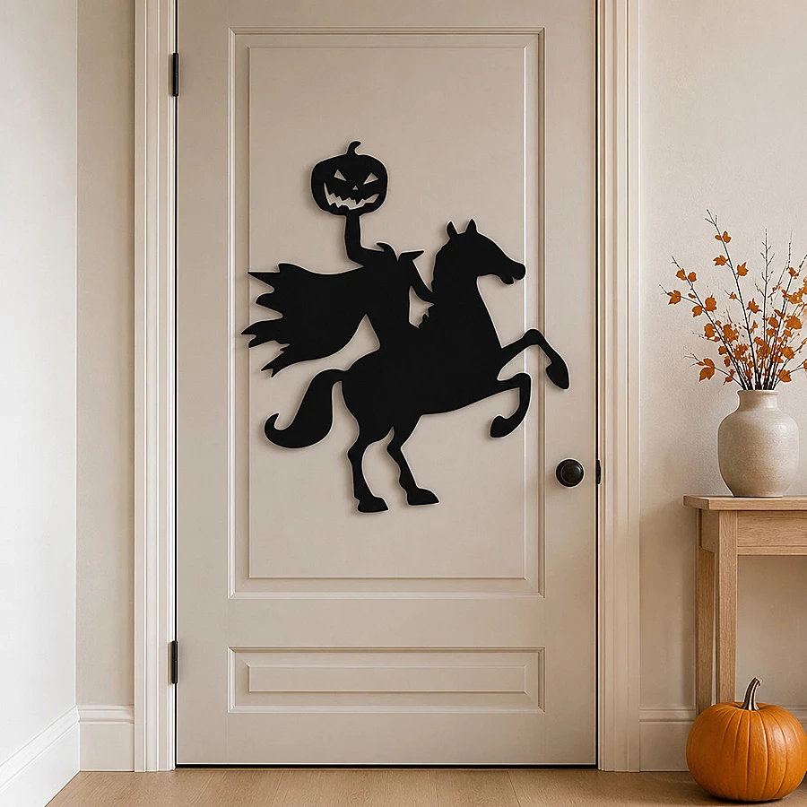 Halloween Decoration Room Door Stickers Window Decor Skeleton Hand Pumpkin DIY Devil Witch Hat Glass Window Stickers Ghost
