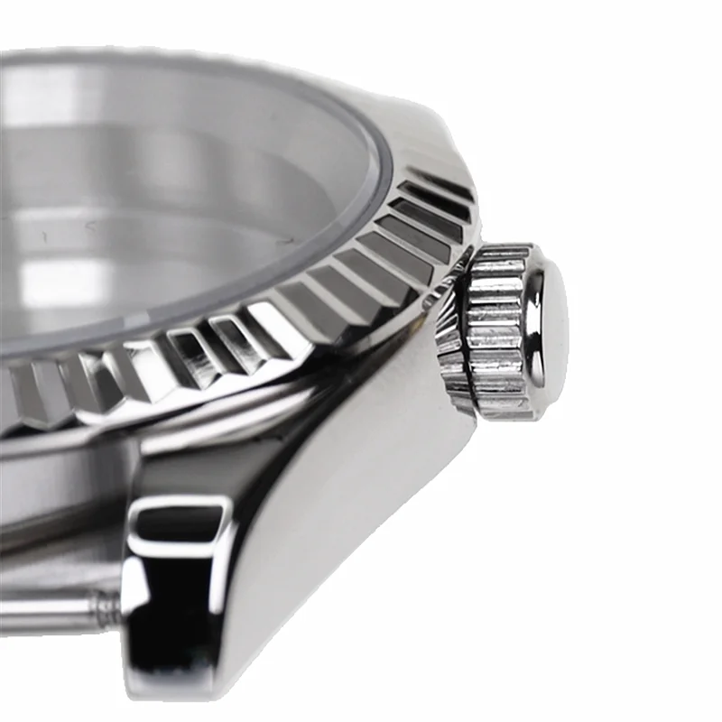 علبة ساعة مصقولة مع كريستال الياقوت ، أجزاء SKX Mod ، حركة ميكانيكية ، جودة عالية ، من من من من من من من من من من من من الخارج ، 36 ، 39 ، NH35 ، nh36