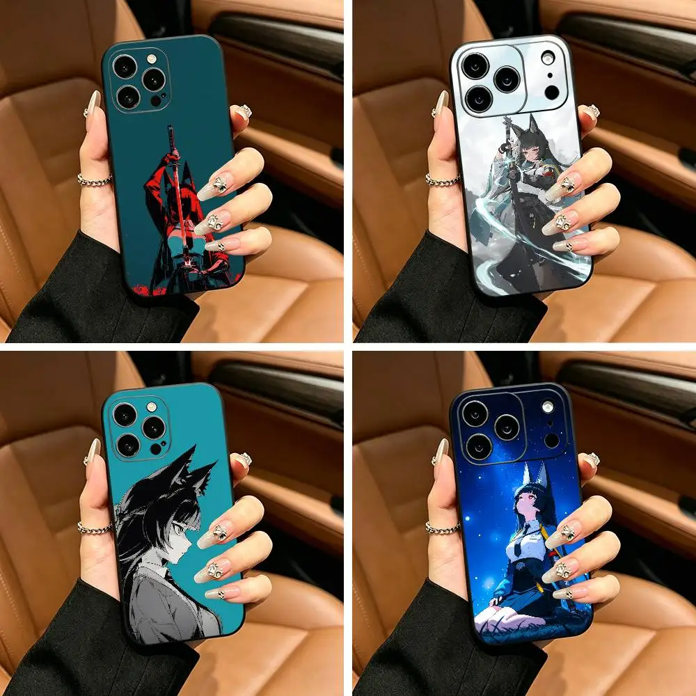 Game- Miyabi -Hoshimi Phone Case For iPhone 12 13 14 15 16 17 Pro Max, Lightweight and practical Soft Black Cover