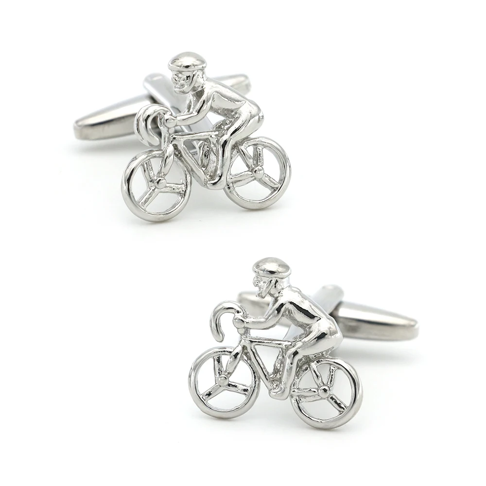 AliExpress igame iGame Bike Cuff Links Quality Brass Material Bicycle Racer Design Cufflinks For Sport Men Gift