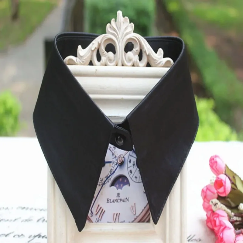 

Женская и женская рубашка со съемным лацканом с искусственным воротником, накладная блузка, галстуки, аксессуары для одежды, модный однотонный цвет