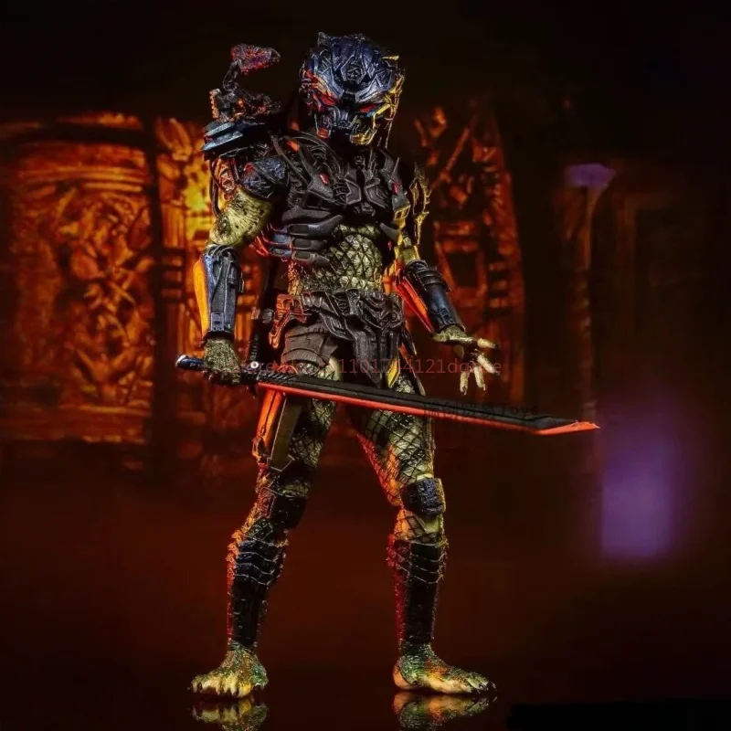 NECA Iron Blooded Warriors P2 Luxury Edition - Figura de ação com olhos de luz LED e peça de mão móvel conjunta Máscara resistente