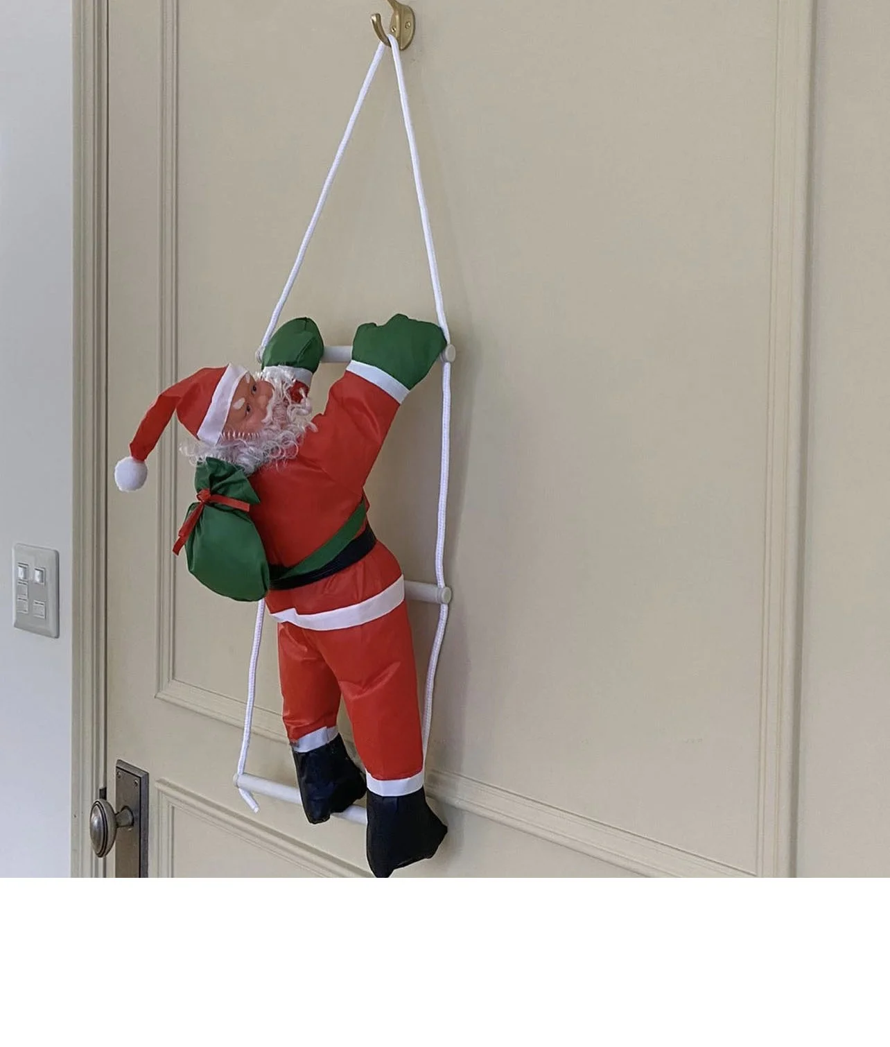 

Shinymomo Christmas Tree Decoration Santa Claus Climbing Ladder Cute Small Props Festive Accessories Photo Shoot Items