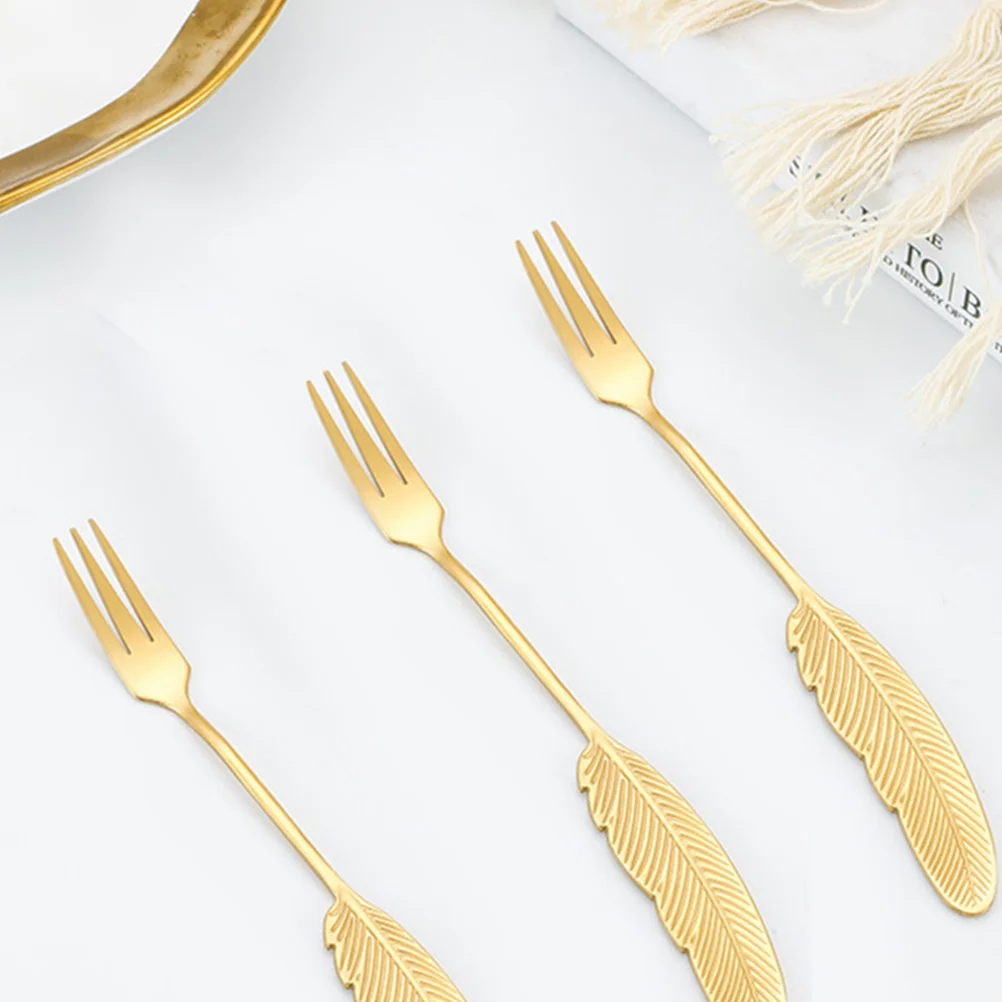 

2Pcs Spoon Fork Stainless Steel Gold Serving Utensils Ice Cream Dessert Small Tea Spoons Forks Set Kitchen Picnic Travel