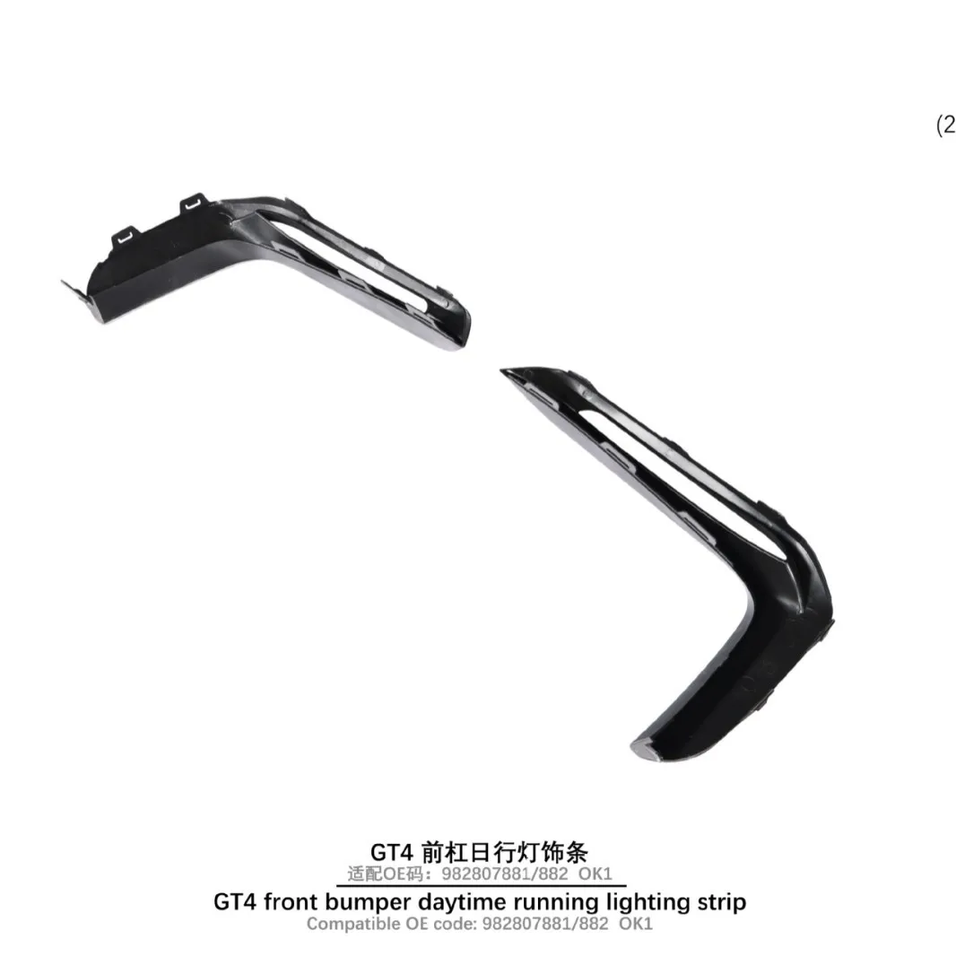 Suitable for 17-UP Porsche 718 982 GT4 Front Bar Dayline Light Trim