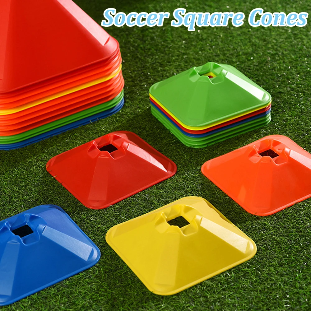 

Soccer Square Cones Eye Catching Color Barrier Marker Outdoor Sport Football Cross Speed Agility Spot Training Equipment