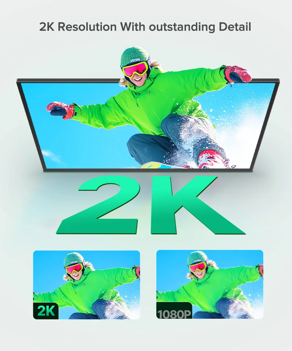 UPERFECT 24.5" 165HZ 휴대용 게임 모니터 2560x1440 IPS HDR 대형 디스플레이 180도 조절 스탠드 여행용 세컨드 스크린 HDMI Type C 노트북 스위치 폰 Steamdeck MacBook용
