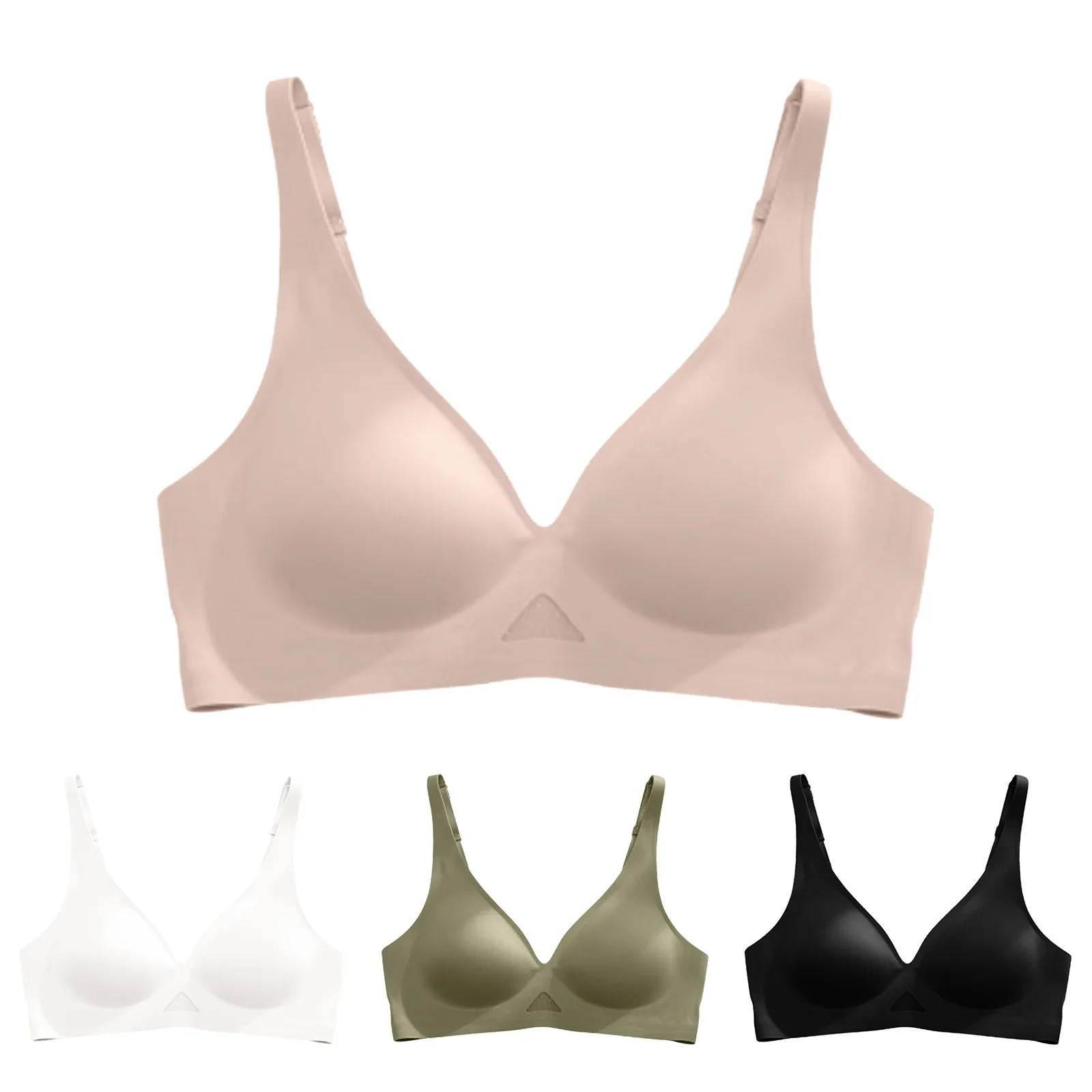 High-grade Seamless Women's Underwear Summer Thin Section Breathable And Comfortable Small Chest No Steel Ring Soft Support Bra