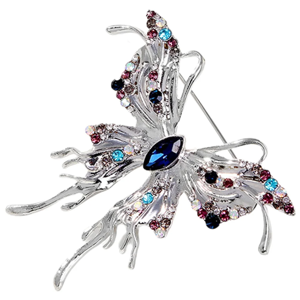 

1pc Rhinestone Butterfly Brooch Pin For Women Clothes Hat Scarf Bag Shawl Suit Lapel Decor Jewelry Accessory Fashion Gift