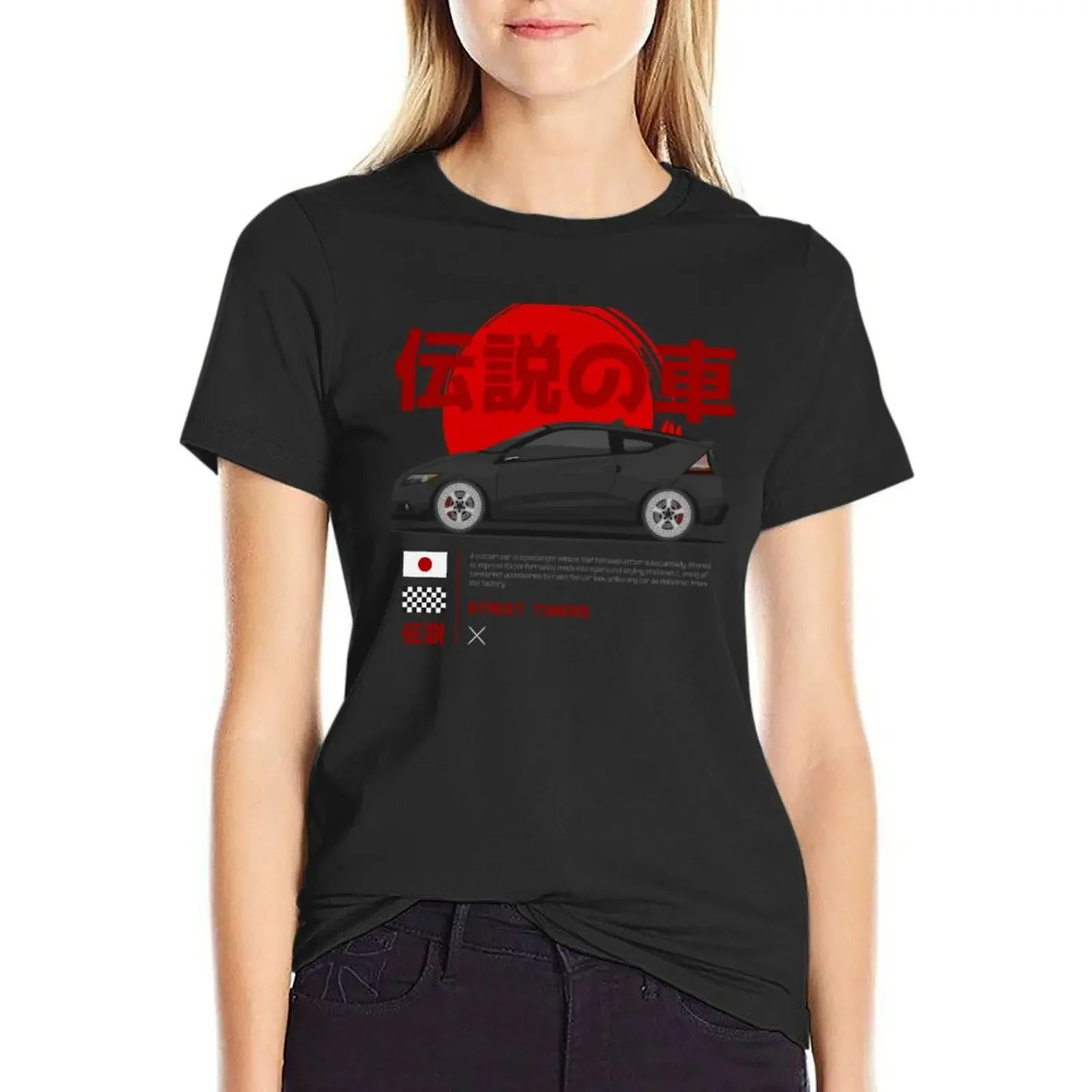 

Tuner Black CRZ JDM T-Shirt sports fans female plus sizes hippie clothes cat shirts for Women