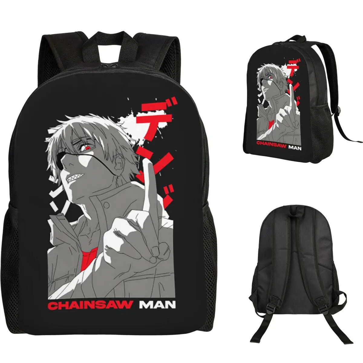 Anime Chainsaw Man Devil Backpack Student Boys Girls BookBag School Bag Laptop Shoulder Bags