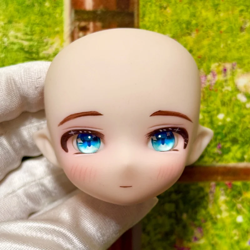 Nuovo Anime Face Testa di bambola con trucco fatto a mano Carino 1/6 BJD Accessori per bambole Testa aperta per ragazze Regali di festa fai da te Vestire giocattoli