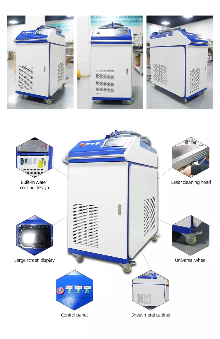 Fiber Laser Cleaning Machine 1000w 1500w 2000w 3000w Contenious Laser Rust Removal For Paint,Rust Remover Sea Shipping