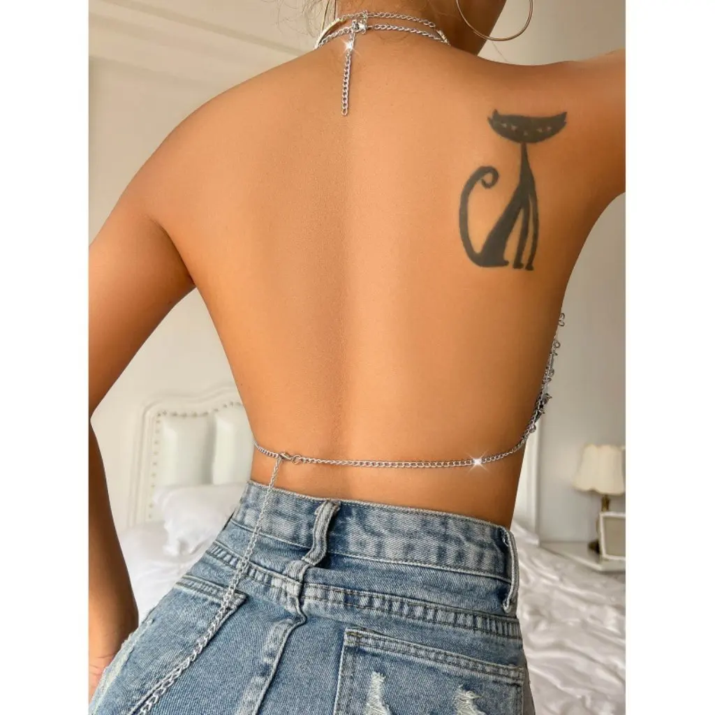 

Summer Sexy Backless Acrylic Love Vest for Women Trendy Y2K Style Exclusive