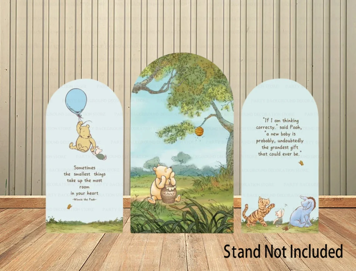 Disney Winnie the Pooh Bear Tigger  Arch Cover Backdrop Wall Kids Baby Shower Birthday Party Background Wall Decoration Supplies