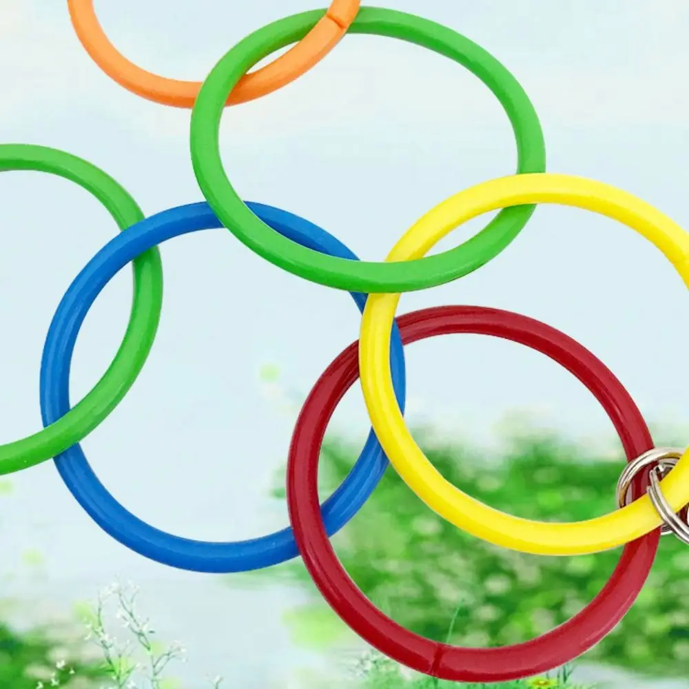 Creative Plastic Bird Swing With Bell Relieve Boredom Bird Hanging Ring Colorful Bird Exercise Play Birdcage Accessories