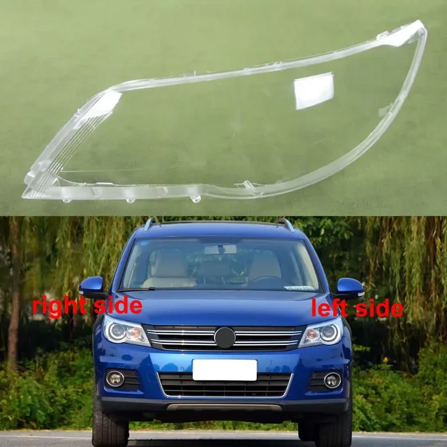 Osłona przedniego reflektora przezroczysty klosz reflektora Shell klosz lampy pleksi dla Volkswagen VW Tiguan 2009 2010 2011 2012