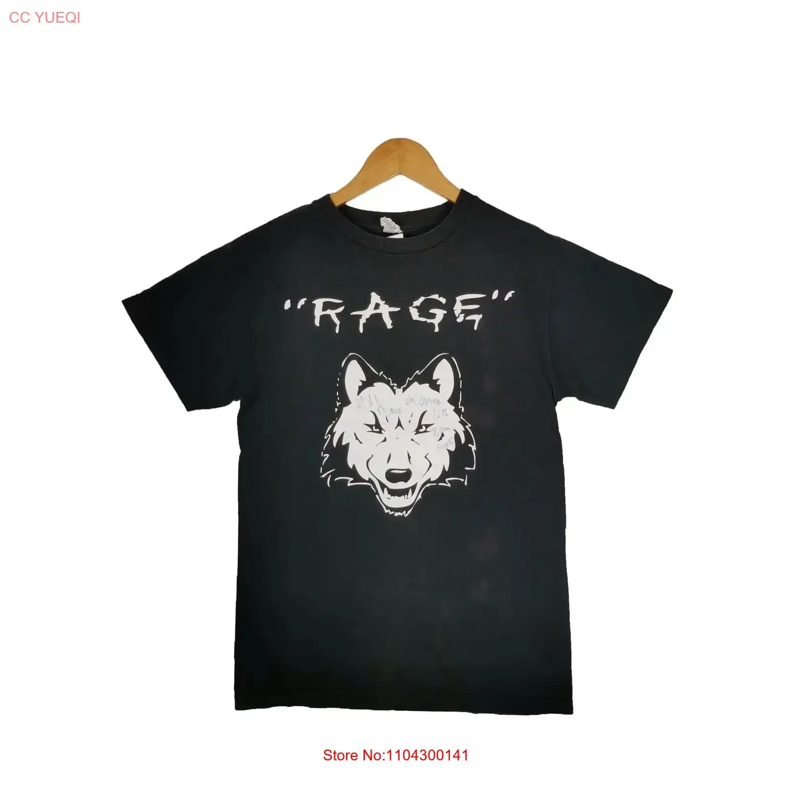 Vintage Y2K RAGE Band T Shirt Wolf Metal Rock Rare Size S vintage Washed designer clothes streetwear fashion Stretched Unisex
