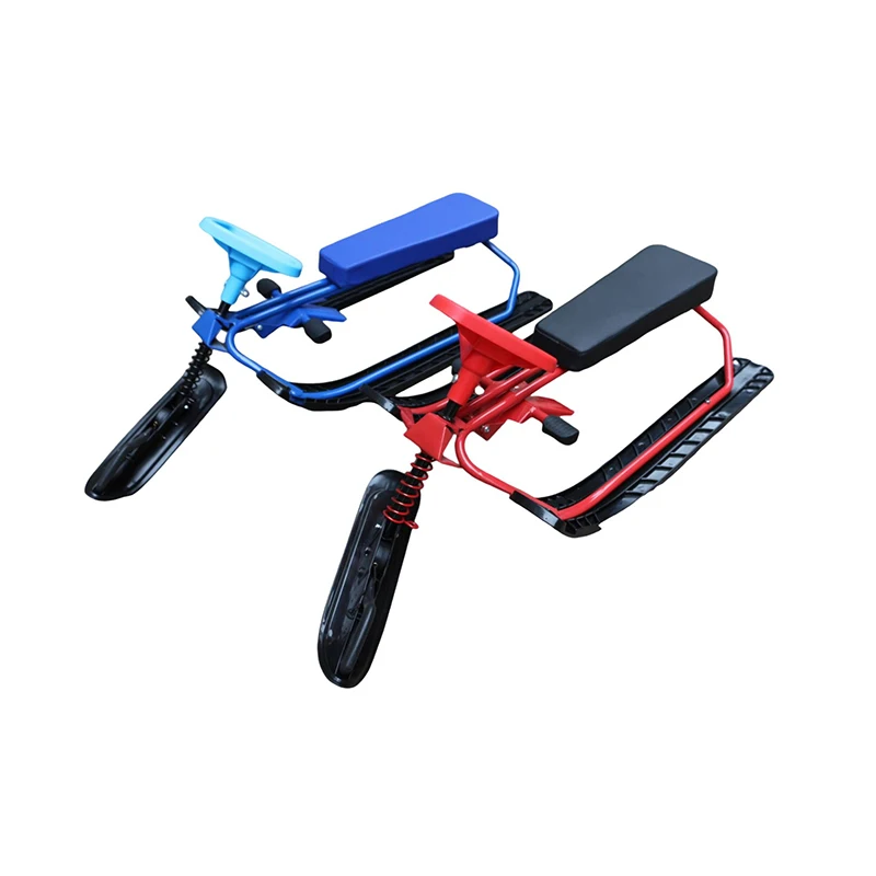 Snow Scooters Steering Wheels Kids Plastic Sled Cars Snowmobiles Scooter Adult Snow Racer for Trick Snowboarding Snow Racer