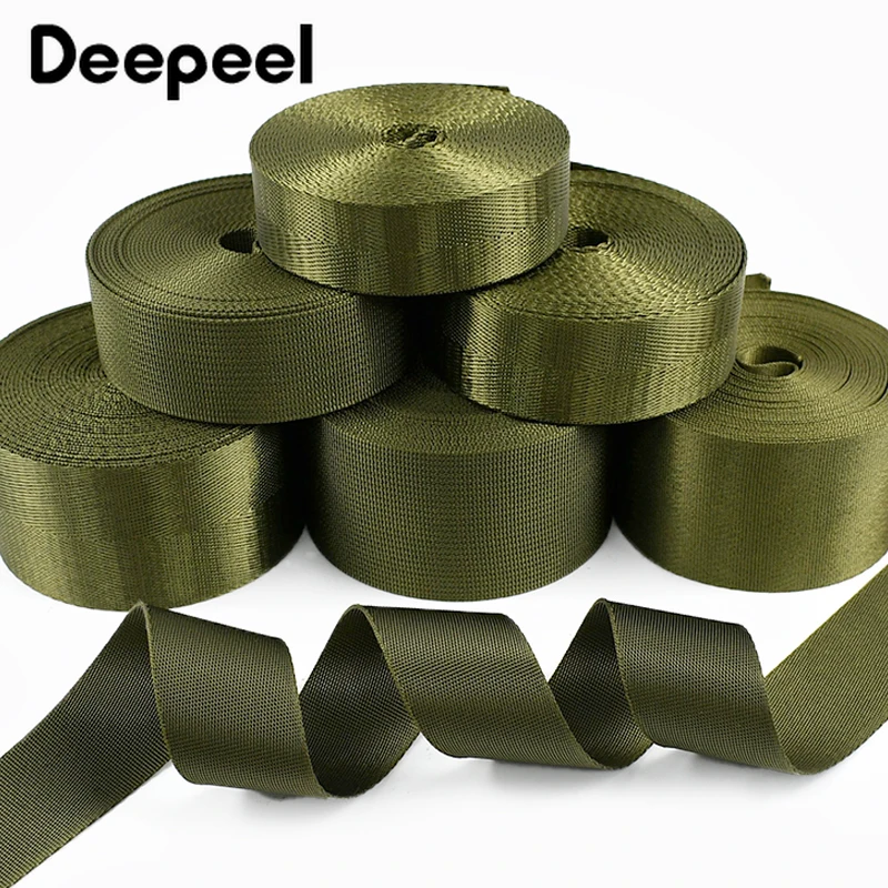 

5M 20-50mm ArmyGreen Decorative Ribbon for Sewing Shoulder Bag Straps Seatbelt Belt Sling Bias Binding Webbing Strap Materials