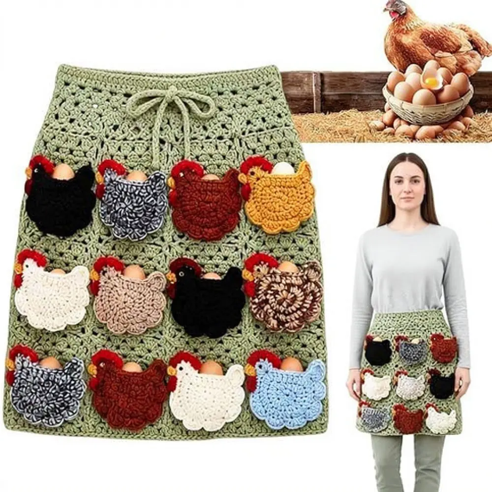 Chicken Egg Collecting Pouch Apron Durable Poultry Harvesting Bib Farm Garden Tool Storage Holder Outdoor Essential