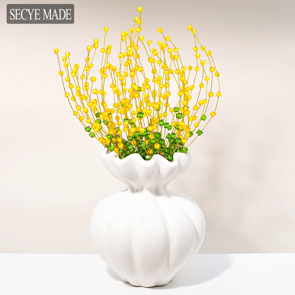

Crystal beaded lilies, court-style home decoration items, hotel dining table ornaments K54