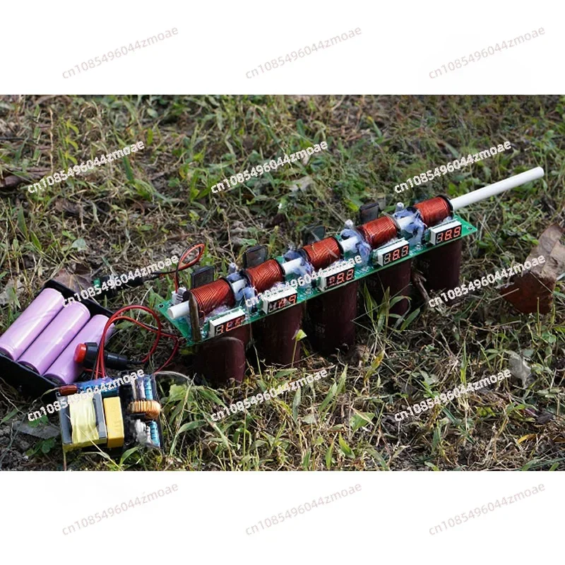 New Generation, Multi-level Electromagnetic Gun, DIY or Finished, 5-7 Level Coil Gun Dual Indicator Meter, Teaching Model
