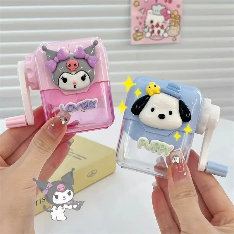 

Sanrio cute hand-cranked pencil sharpener Kuromi My Melody Cinnamon Roll pencil sharpener gift for elementary school students