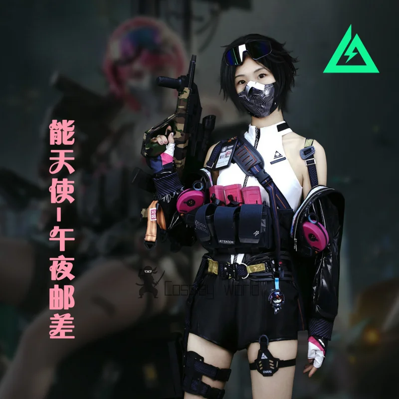 لعبة دلتا أكشن أزياء تنكرية Zoya Exusiai بدلة قتالية جلدية ثلاثية الأبعاد الدعامة موحدة كرنفال الهالوين ملابس لعب الأدوار