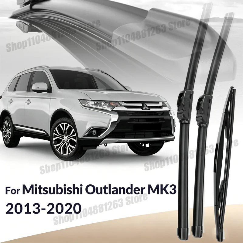 

Front&Rear Wiper Blades For Mitsubishi Outlander MK3 2013-2020 2014 2015 Wiper Windshield Windscreen Window Brushes 26"+18"+12"