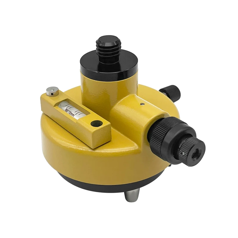Adaptador giratorio amarillo de montaje de 5/8 "x11 para prismas, topografía GPS con ciruela óptica