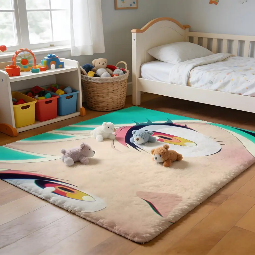 

Floor Mat Soft Flannel Rug Non-Slip Absorbent Mat for Bathroom Bedroom Home Decor Hot U-Urusei Y-Yatsura Anime